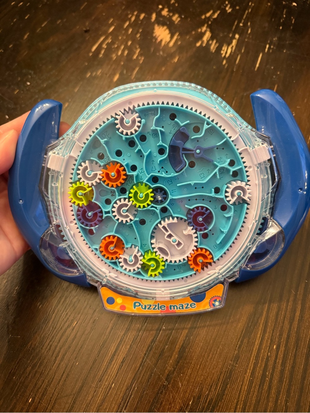 Puzzle Maze Kids Gear Toy - Blue